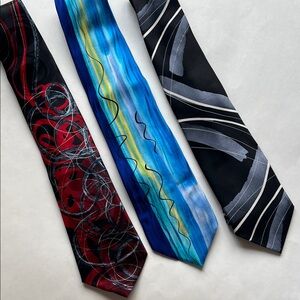 J. GARCIA 3 piece tie lot excellant unworn condition